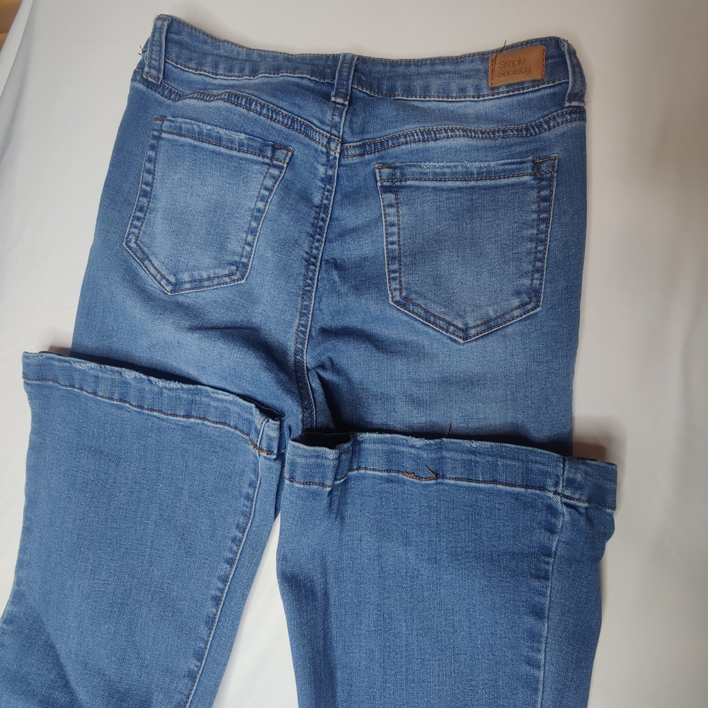 Simple Society Women's High-Rise Button-Fly Jeans — Classic Blue - Picture 5 of 9